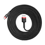 BASEUS KABEL CAFULE USB - USB-C 3,0 M 2A CZERWONO-CZARNY