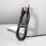BASEUS KABEL CAFULE USB - USB-C 3,0 M 2A CZERWONO-CZARNY