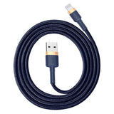 BASEUS KABEL CAFULE USB - LIGHTNING 1,0 M 2,4A ZŁOTO-NIEBIESKI
