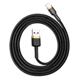 BASEUS KABEL CAFULE USB - LIGHTNING 1,0 M 2,4A ZŁOTO-CZARNY