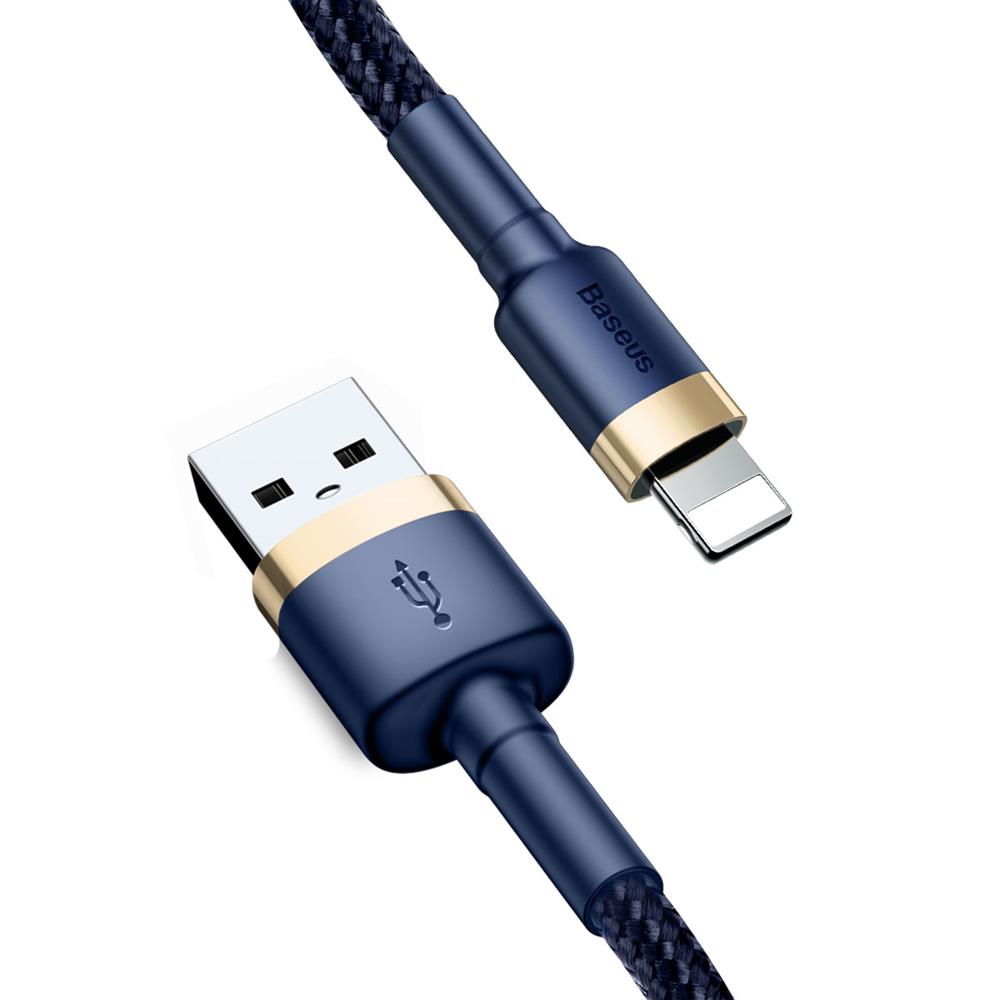 BASEUS KABEL CAFULE USB - LIGHTNING 2,0 M 1,5A ZŁOTO-NIEBIESKI