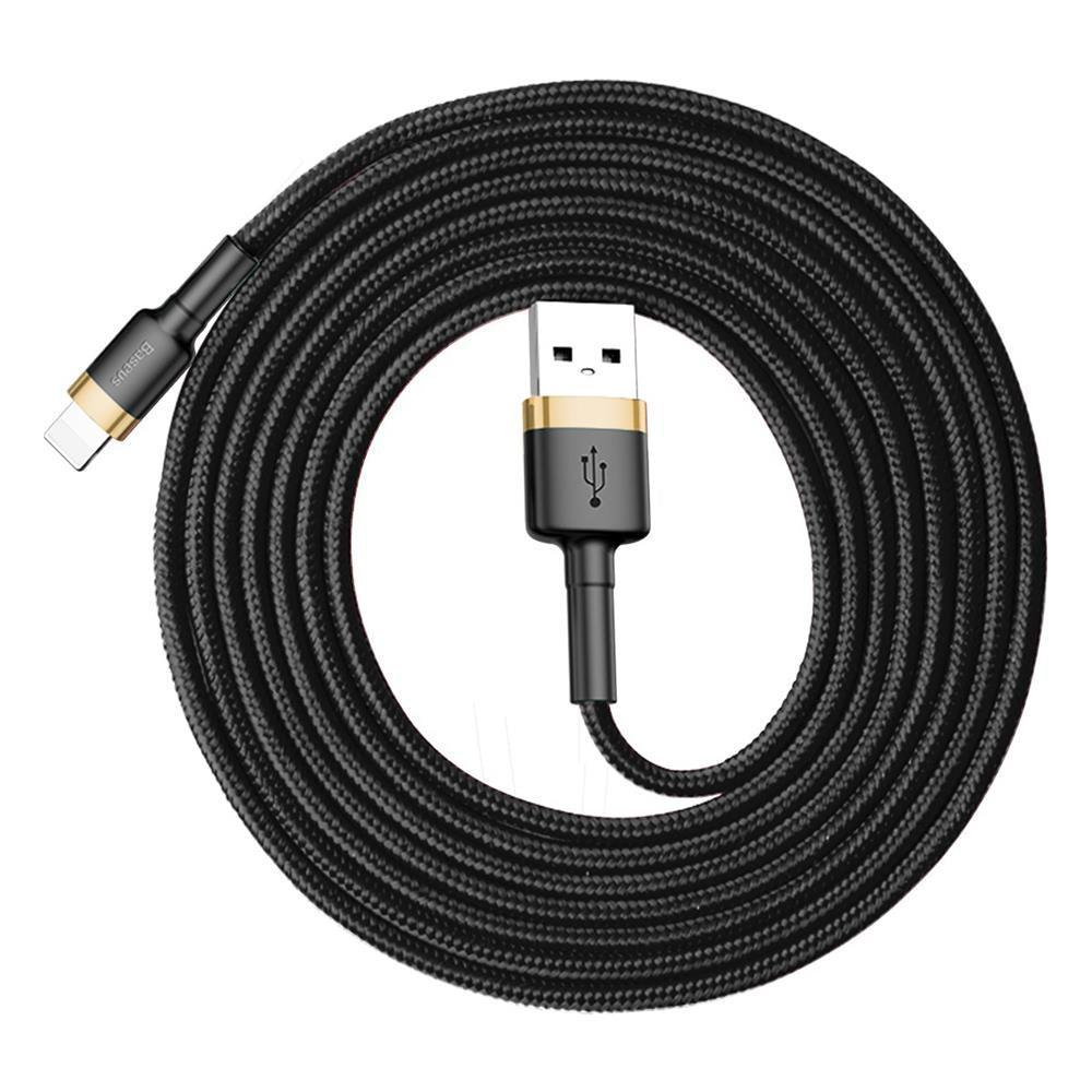 BASEUS KABEL CAFULE USB - LIGHTNING 2,0 M 1,5A ZŁOTO-CZARNY