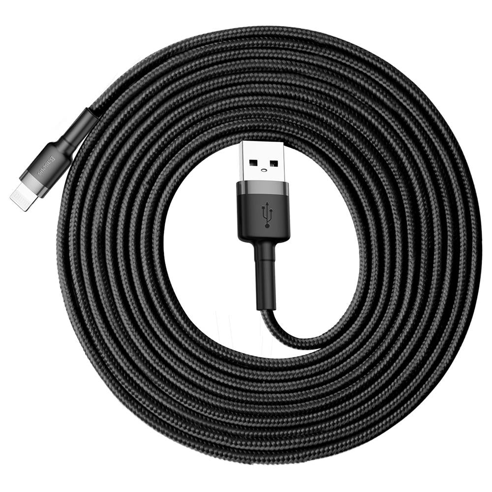 BASEUS KABEL CAFULE USB - LIGHTNING 3,0 M 1,5A SZARO-CZARNY