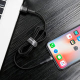BASEUS KABEL CAFULE USB - LIGHTNING 3,0 M 1,5A SZARO-CZARNY