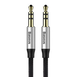 BASEUS KABEL AUDIO YIVEN M30 JACK 3,5 MM - JACK 3,5 MM 1,0 M SREBRNO-CZARNY