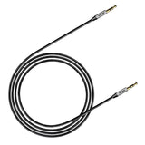BASEUS KABEL AUDIO YIVEN M30 JACK 3,5 MM - JACK 3,5 MM 1,0 M SREBRNO-CZARNY