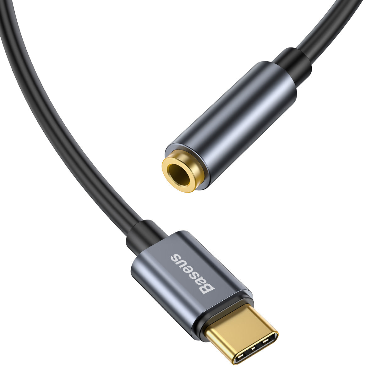 BASEUS ADAPTER L54 USB-C DO JACK 3,5 MM CIEMNO-SZARY