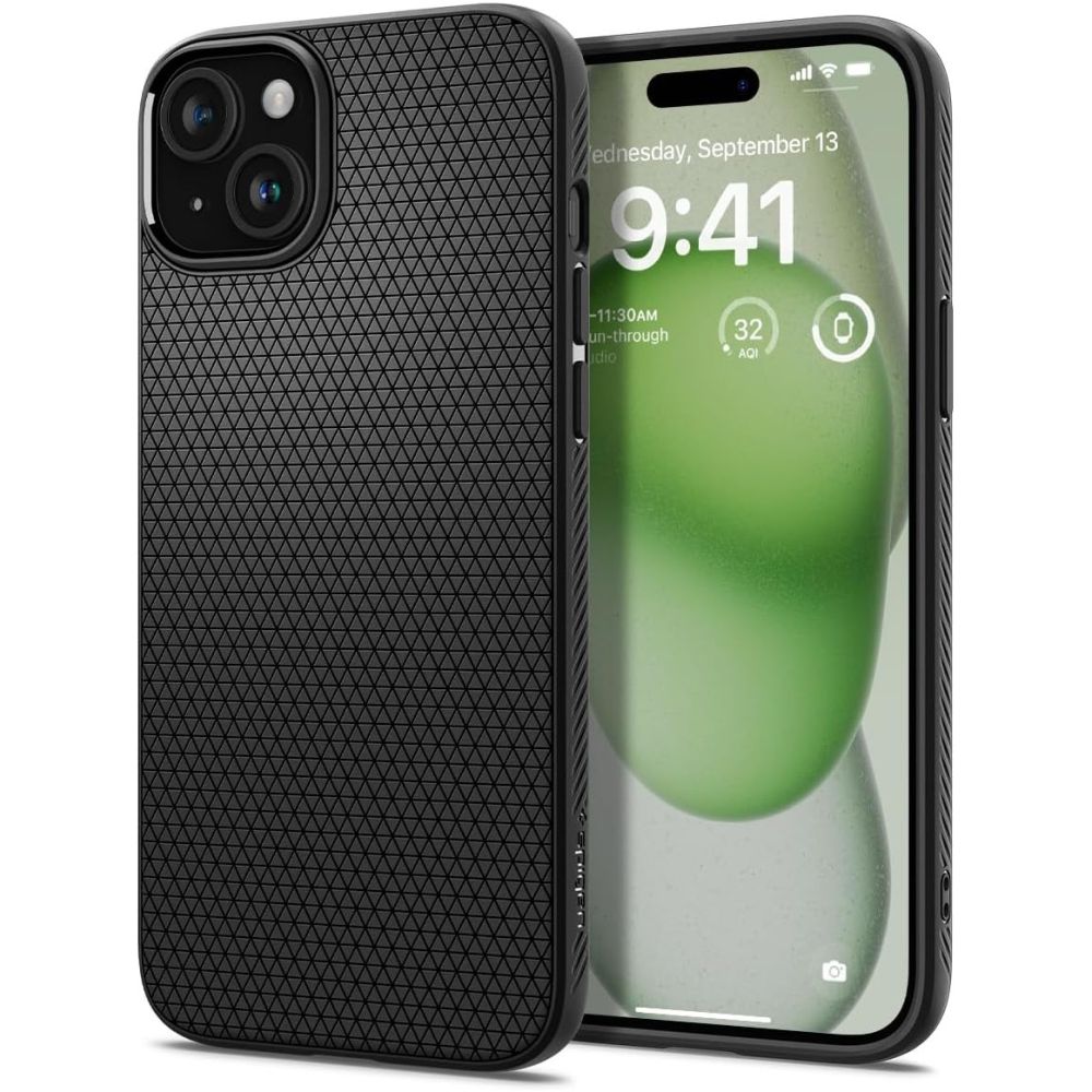 ETUI SPIGEN LIQUID AIR IPHONE 15 PLUS CZARNE
