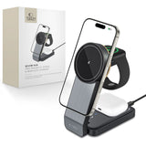 ŁADOWARKA INDUKCYJNA 3W1 TECH-PROTECT QI15W-A28 3IN1 MAGNETIC MAGSAFE WIRELESS CHARGER CZARNY
