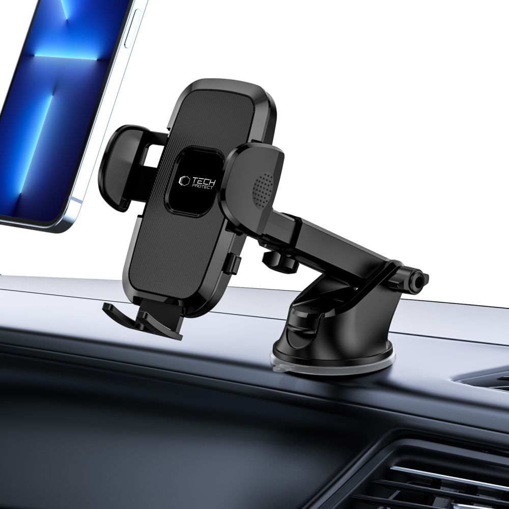 UCHWYT SAMOCHODOWY TECH-PROTECT V3 UNIVERSAL WINDSHIELD & DASHBOARD CAR MOUNT BLACK CZARNY
