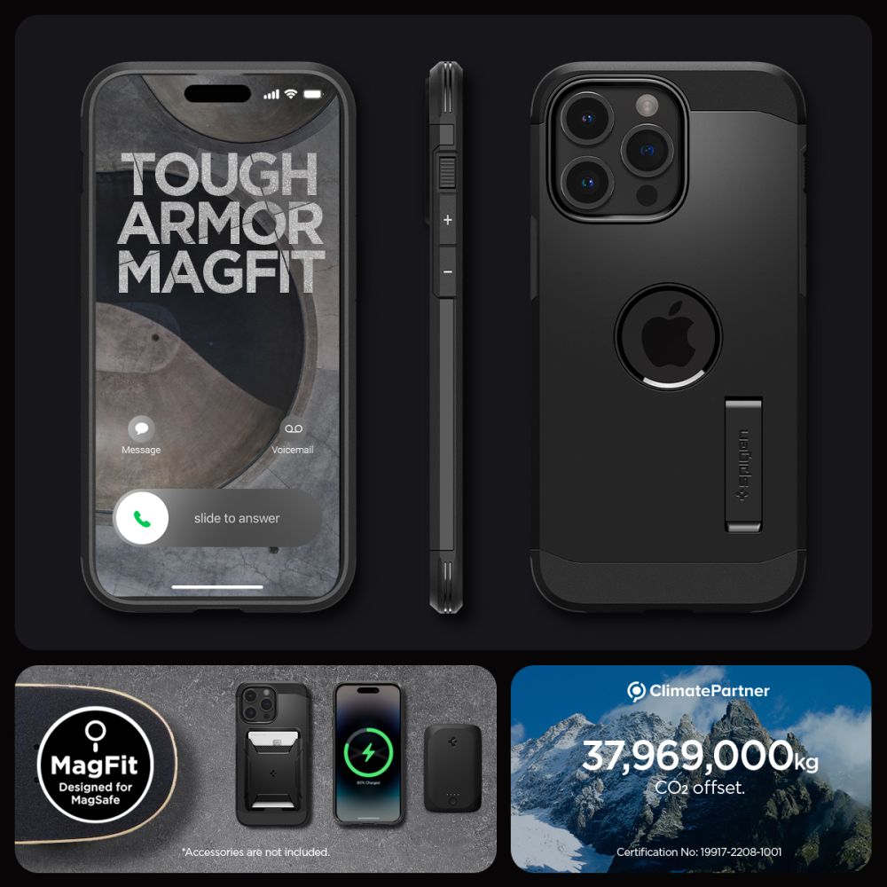 ETUI SPIGEN TOUGH ARMOR MAG MAGSAFE IPHONE 15 PRO CZARNE