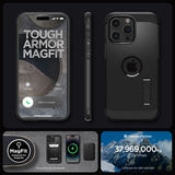 ETUI SPIGEN TOUGH ARMOR MAG MAGSAFE IPHONE 15 PRO CZARNE