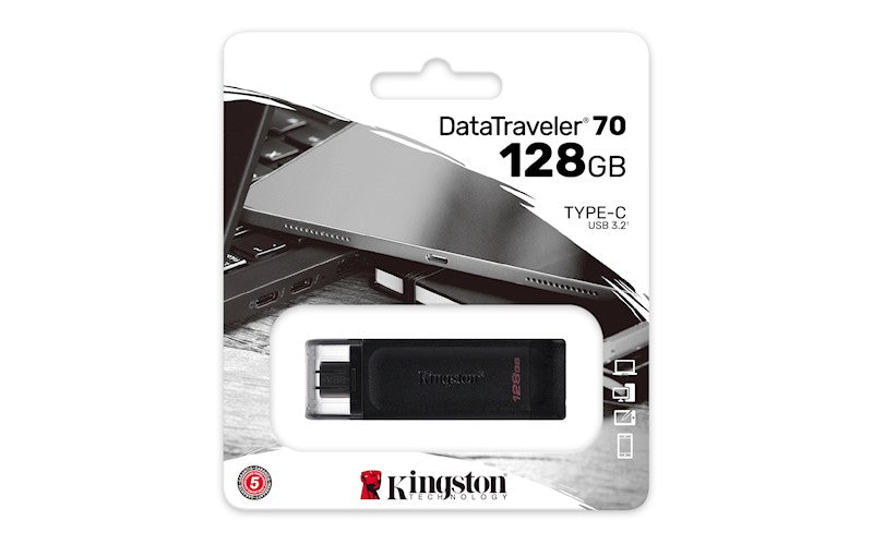 KINGSTON PENDRIVE 128GB USB-C DT70 CZARNY