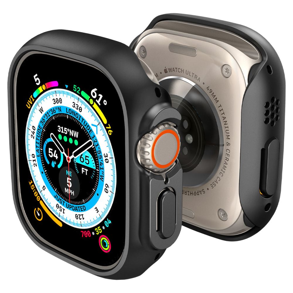 ETUI SPIGEN THIN FIT APPLE WATCH ULTRA 1 / 2 (49 MM) BLACK CZARNE