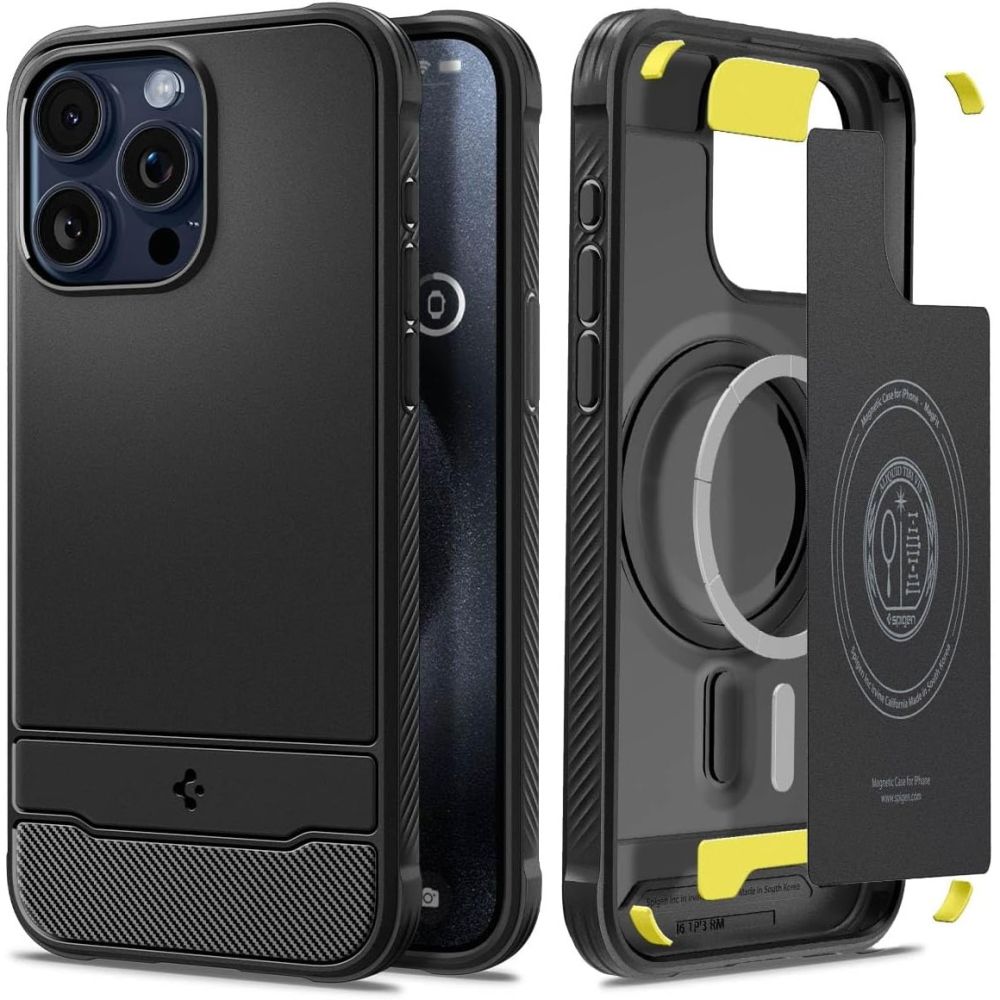 ETUI SPIGEN RUGGED ARMOR MAG MAGSAFE IPHONE 15 PRO MAX CZARNE