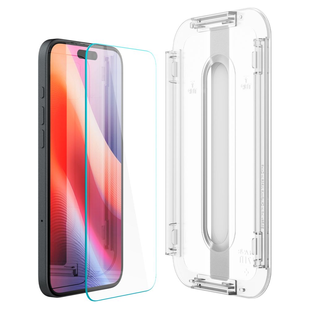 SZKŁO HARTOWANE SPIGEN GLAS.TR ”EZ FIT” 2-PACK IPHONE 15 / 16 CLEAR