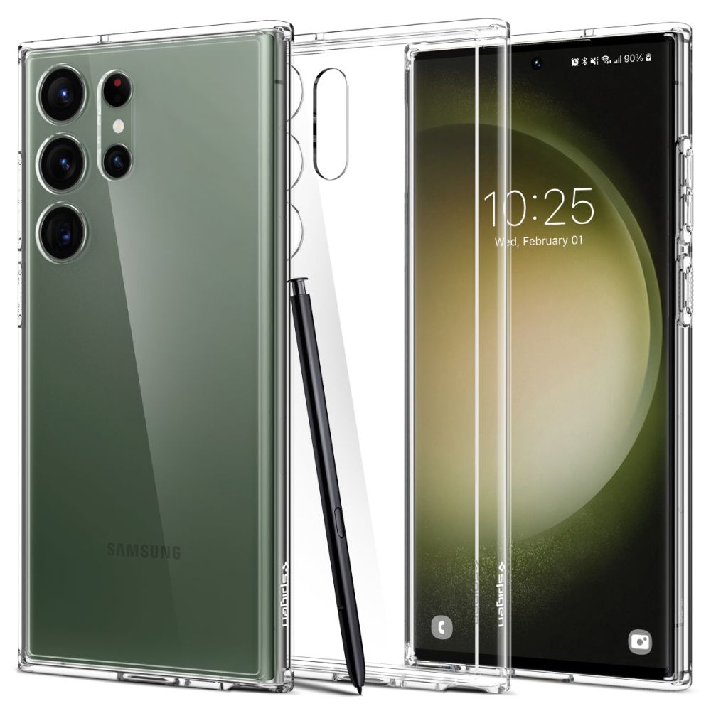 ETUI SPIGEN ULTRA HYBRID SAMSUNG GALAXY S23 ULTRA CRYSTAL CLEAR TRANSPARENTNE