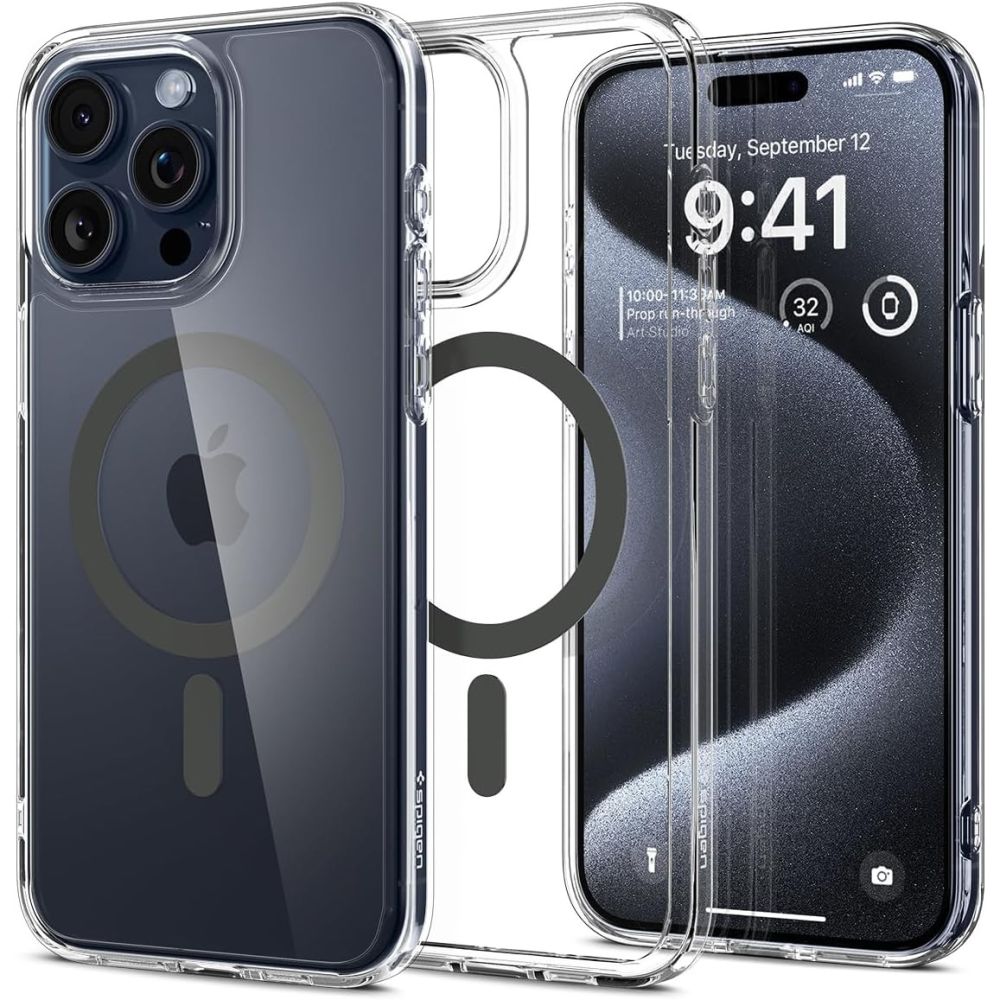 ETUI SPIGEN ULTRA HYBRID MAG MAGSAFE IPHONE 15 PRO GRAFITOWE
