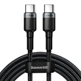 BASEUS KABEL CAFULE PD USB-C - USB-C 2,0 M 5A SZARO-CZARNY 100W
