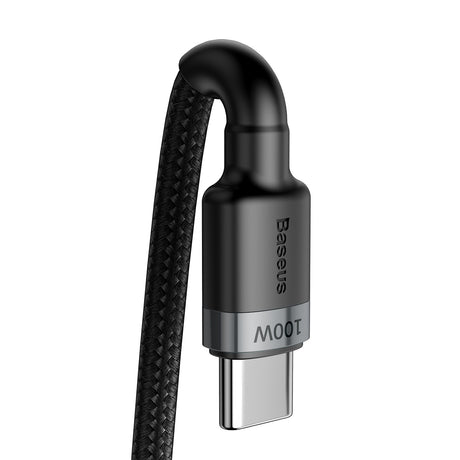 BASEUS KABEL CAFULE PD USB-C - USB-C 2,0 M 5A SZARO-CZARNY 100W