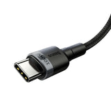 BASEUS KABEL CAFULE PD USB-C - USB-C 2,0 M 5A SZARO-CZARNY 100W