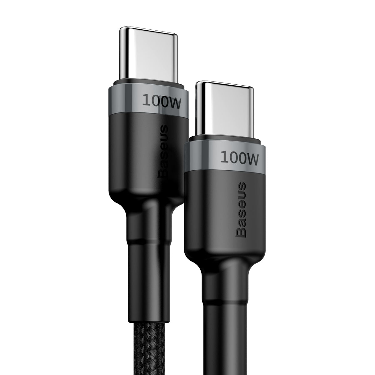 BASEUS KABEL CAFULE PD USB-C - USB-C 2,0 M 5A SZARO-CZARNY 100W