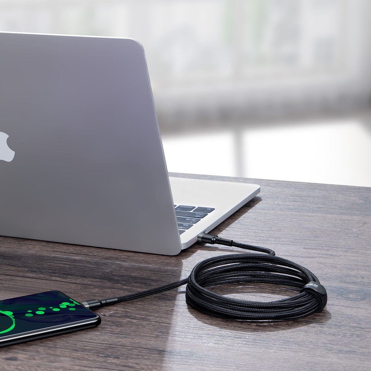 BASEUS KABEL CAFULE PD USB-C - USB-C 2,0 M 5A SZARO-CZARNY 100W