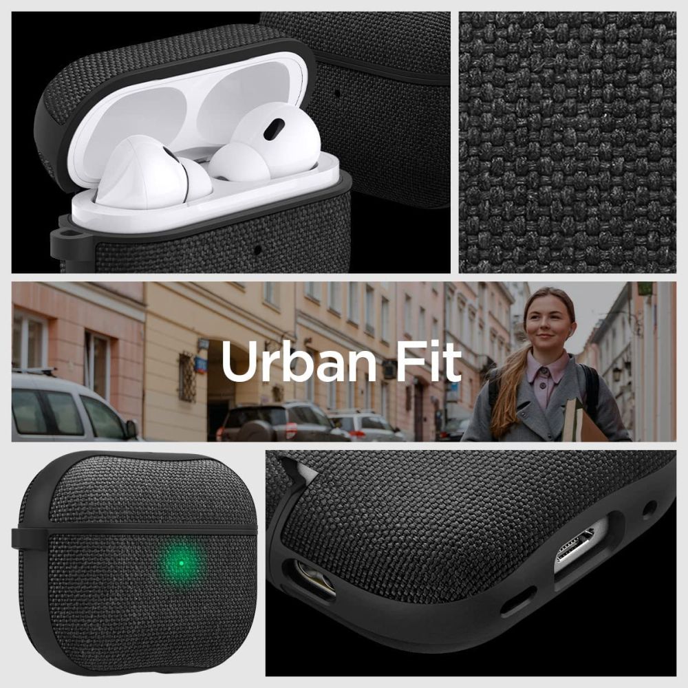 ETUI NA SŁUCHAWKI SPIGEN URBAN FIT APPLE AIRPODS PRO 1 / 2 CZARNE