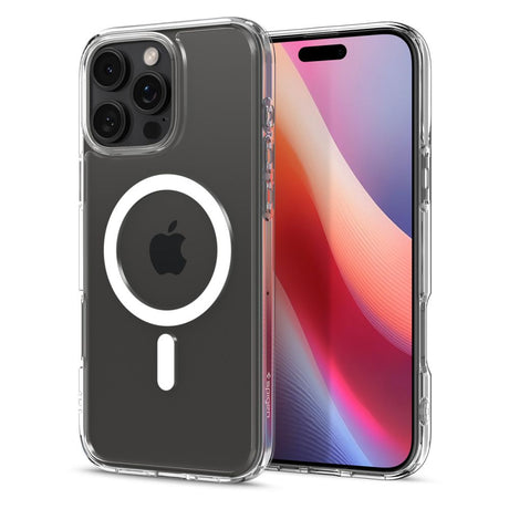 ETUI SPIGEN ULTRA HYBRID MAG MAGSAFE IPHONE 16 PRO MAX TRANSPARETNO BIAŁE
