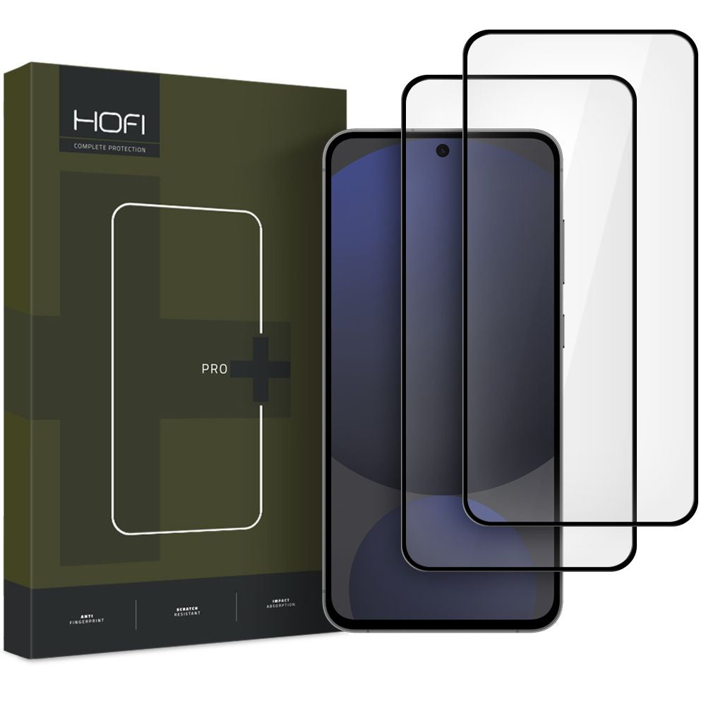 SZKŁO HARTOWANE HOFI GLASS PRO+ 2-PACK GALAXY S24 FE BLACK CZARNA RAMKA