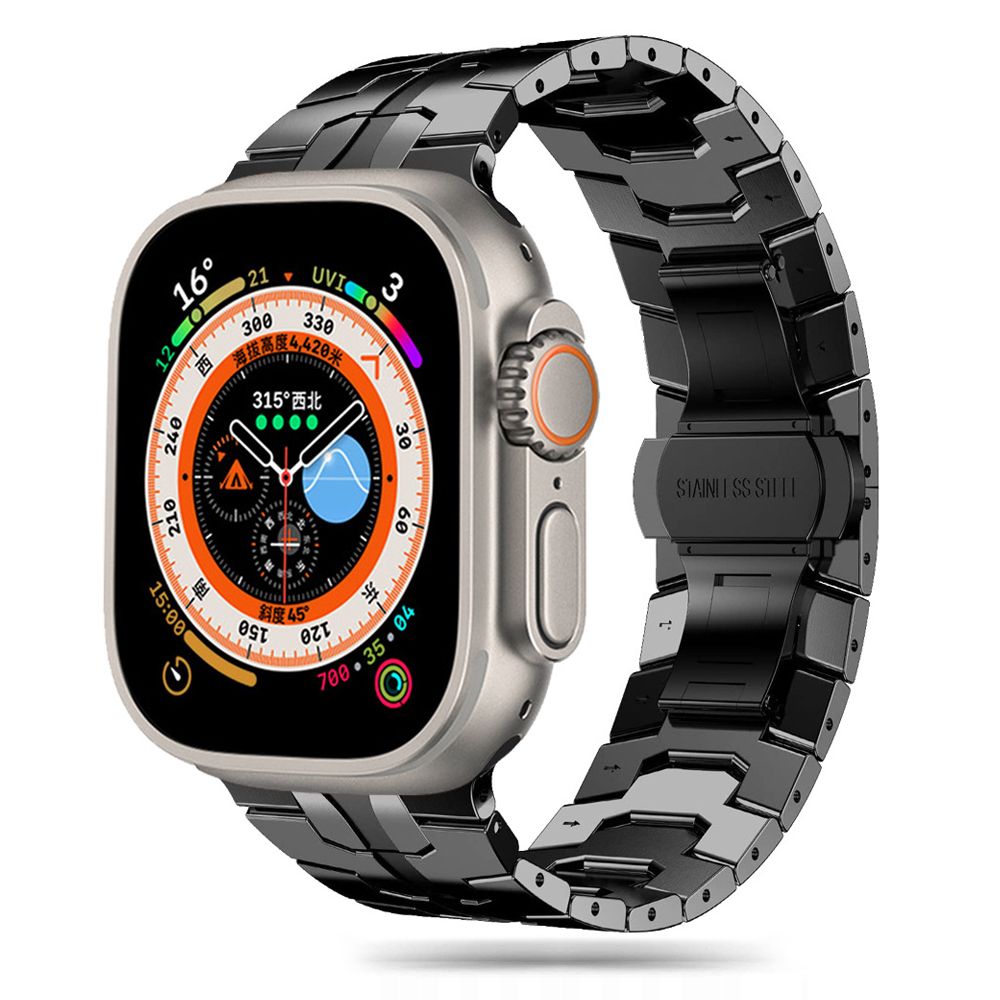 PASEK TECH-PROTECT STAINLESS LINE APPLE WATCH 6 / 7 / 8 / 9 / 10 / SE / ULTRA 1 / 2 (44 / 45 / 46 / 49 MM) BLACK