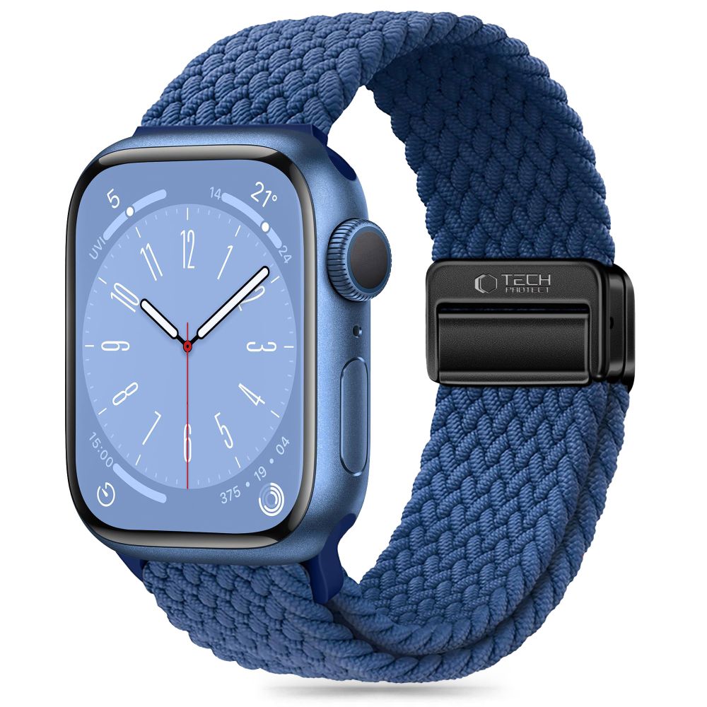 PASEK TECH-PROTECT NYLONMAG APPLE WATCH 6 / 7 / 8 / 9 / 10 / SE / ULTRA 1 / 2 (44 / 45 / 46 / 49 MM) MONTEGO BLUE NIEBIESKI