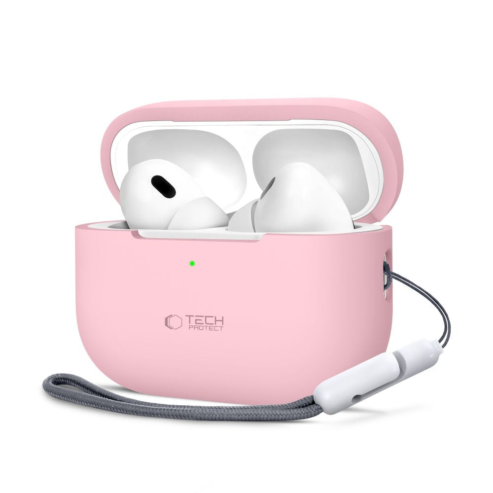 ETUI NA SŁUCHAWKI TECH-PROTECT SILICONE APPLE AIRPODS PRO 1 / 2 RÓŻOWE