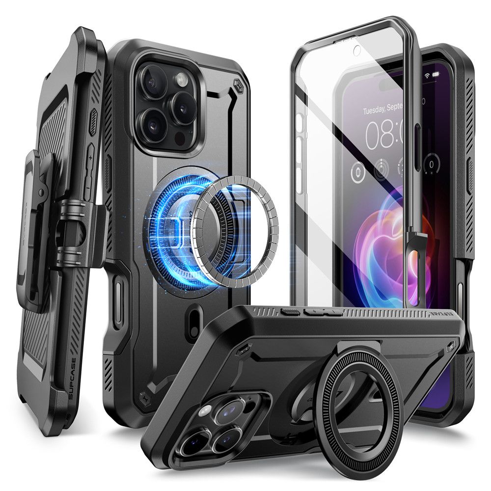 ETUI SUPCASE UB PRO MAG MAGSAFE IPHONE 16 PRO MAX CZARNE
