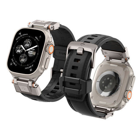 PASEK SPIGEN DURAPRO ARMOR PU APPLE WATCH 6 / 7 / 8 / 9 / 10 / SE / ULTRA 1 / 2 (44 / 45 / 46 / 49 MM) BLACK CZARNY