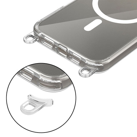 ETUI ZE SMYCZKĄ TECH-PROTECT FLEXAIR CHAIN MAGSAFE IPHONE 16 PRO MAX CZARNĄ I BEŻOWĄ