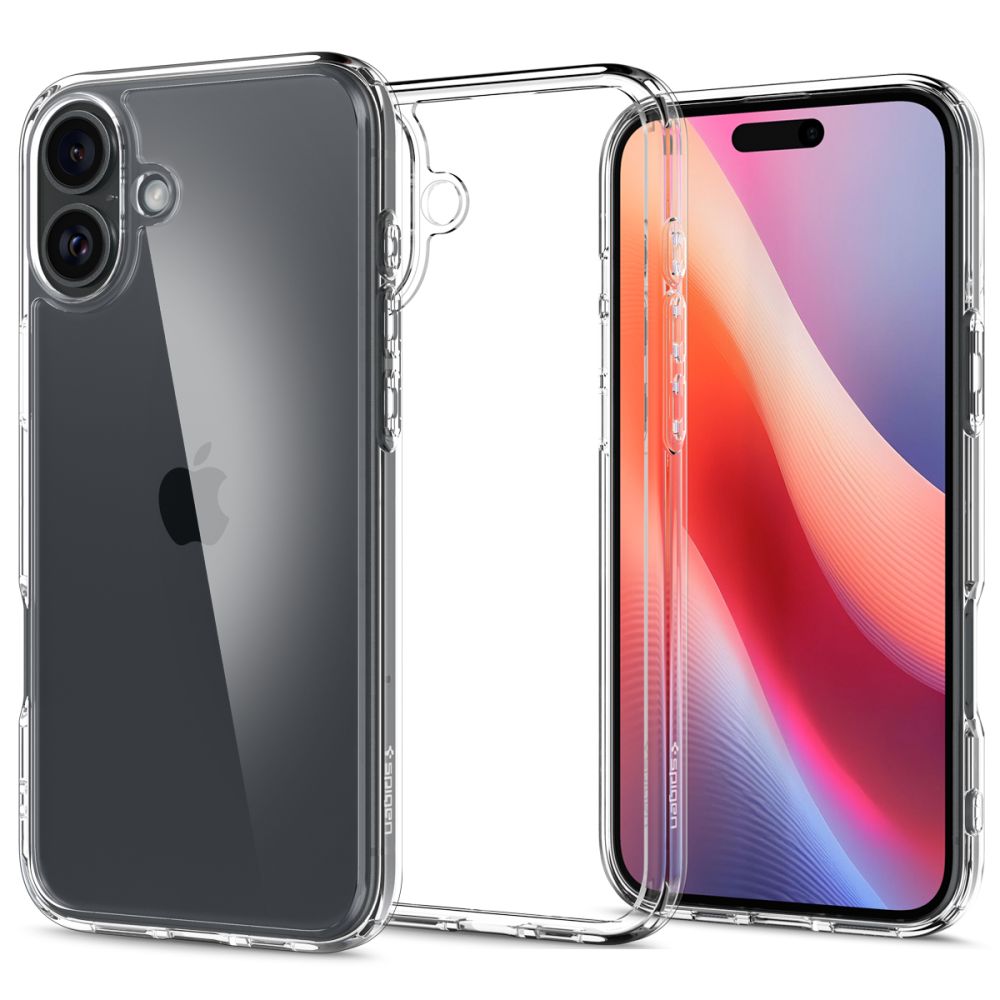 ETUI SPIGEN ULTRA HYBRID IPHONE 16 CRYSTAL CLEAR TRANSPARETNE