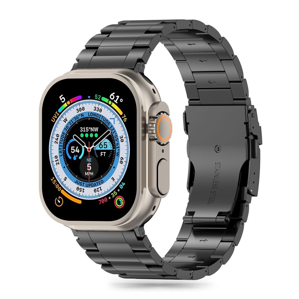 PASEK TECH-PROTECT STAINLESS PRO APPLE WATCH 4 / 5 / 6 / 7 / 8 / 9 / SE / ULTRA 1 / 2 (42 / 44 / 45 / 49 MM) BLACK CZARNY