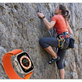 PASEK TECH-PROTECT NYLON PRO APPLE WATCH 6 / 7 / 8 / 9 / 10 / SE / ULTRA 1 / 2 (44 / 45 / 46 / 49 MM) BLACK / ORANGE CZARNO POMARAŃCZOWY