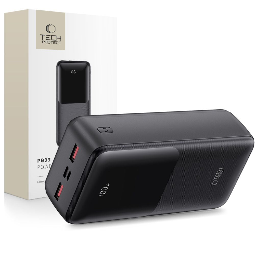 POWERBANK TECH-PROTECT PB03 POWER BANK 30000MAH 22.5W CZARNY