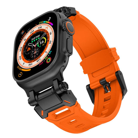 PASEK TECH-PROTECT DELTA PRO APPLE WATCH 6 / 7 / 8 / 9 / 10 / SE / ULTRA 1 / 2 (44 / 45 / 46 / 49 MM) POMARAŃCZOWO CZARNY