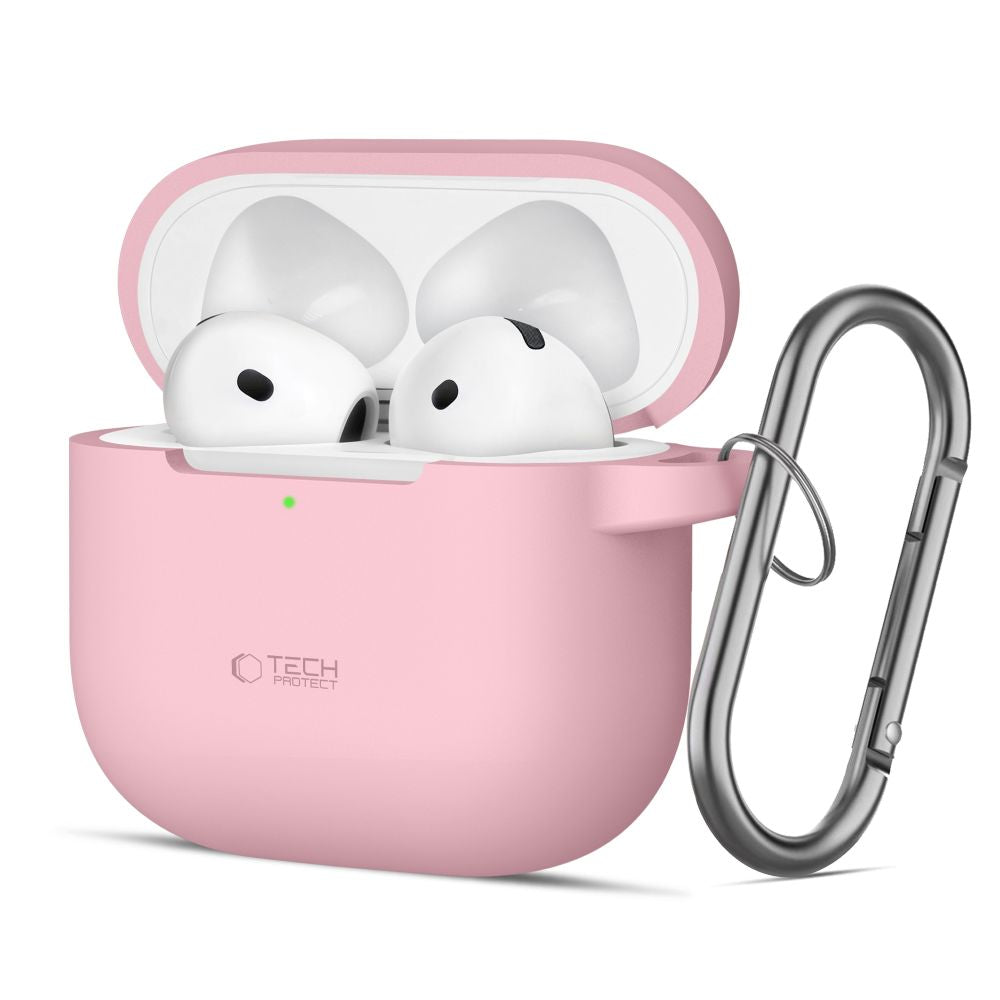 ETUI NA SŁUCHAWKI TECH-PROTECT SILICONE HOOK APPLE AIRPODS 4 RÓŻOWE