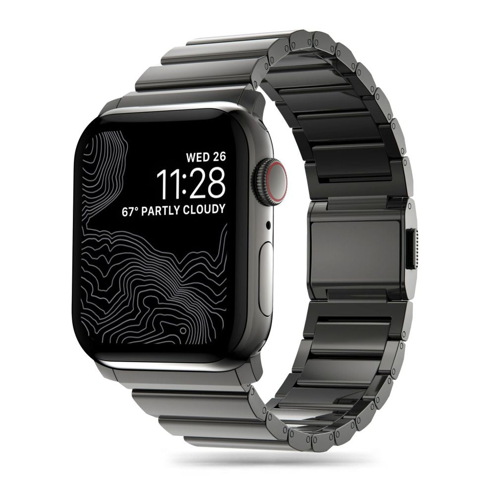 PASEK TECH-PROTECT STEELBAND APPLE WATCH 6 / 7 / 8 / 9 / 10 / SE / ULTRA 1 / 2 (44 / 45 / 46 / 49 MM) BLACK CZARNY