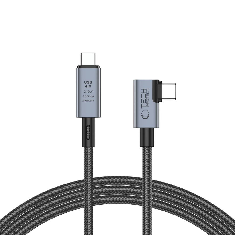 KABEL TECH-PROTECT ULTRABOOST MAX ”L” USB 4.0 8K 40GBPS TYPE-C CABLE PD240W 150CM SZARY