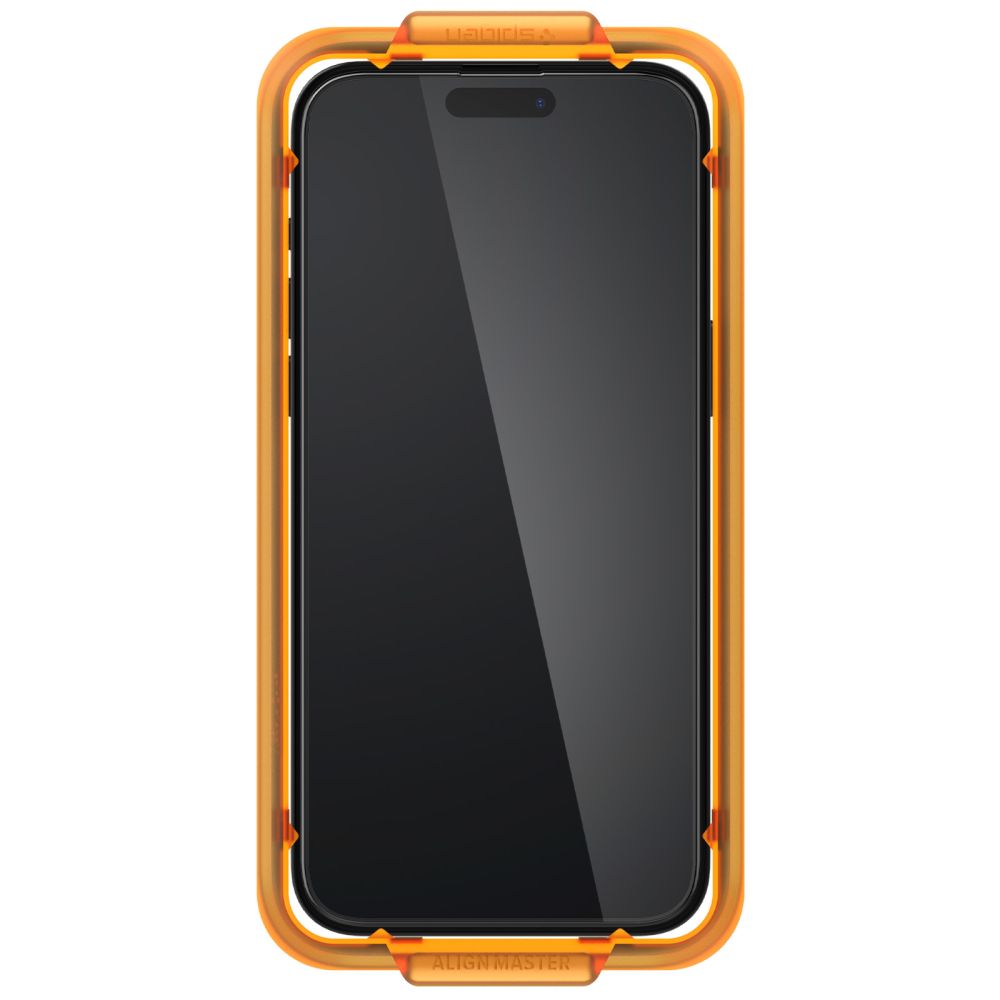 SZKŁO HARTOWANE SPIGEN ALM GLASS FC 2-PACK IPHONE 14 PRO BLACK CZARNA RAMKA