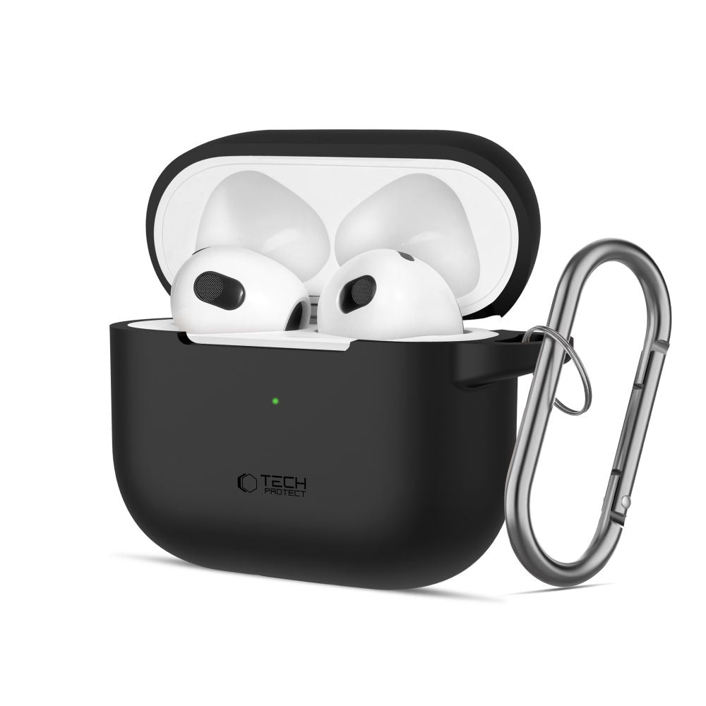 ETUI NA SŁUCHAWKI TECH-PROTECT SILICONE HOOK APPLE AIRPODS 3 CZARNE