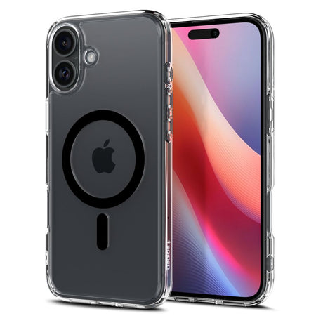 ETUI SPIGEN ULTRA HYBRID MAG MAGSAFE IPHONE 16 TRANSPARETNO CZARNE
