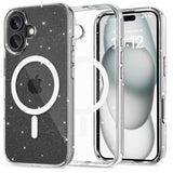 ETUI TECH-PROTECT FLEXAIR HYBRID MAGSAFE IPHONE 16 GLITTER BROKATOWE