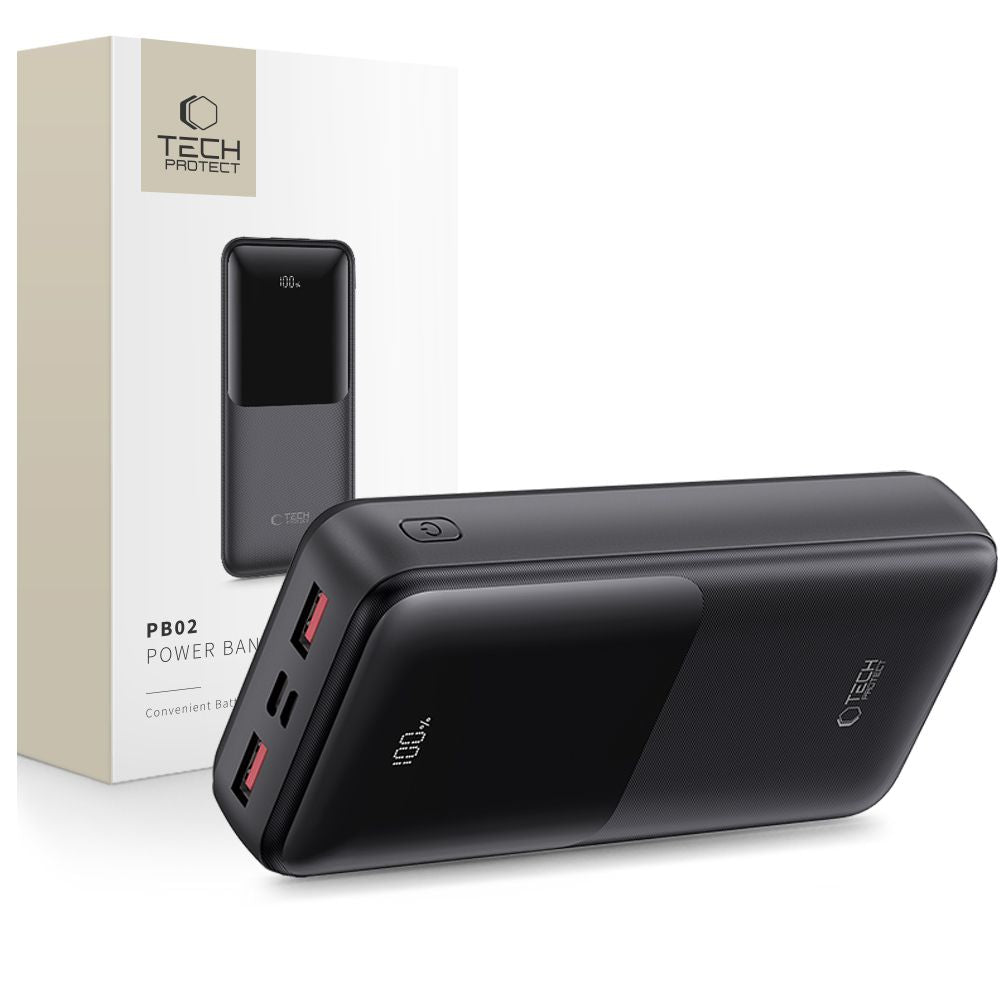 POWERBANK TECH-PROTECT PB02 POWER BANK 20000MAH 22.5W CZARNY