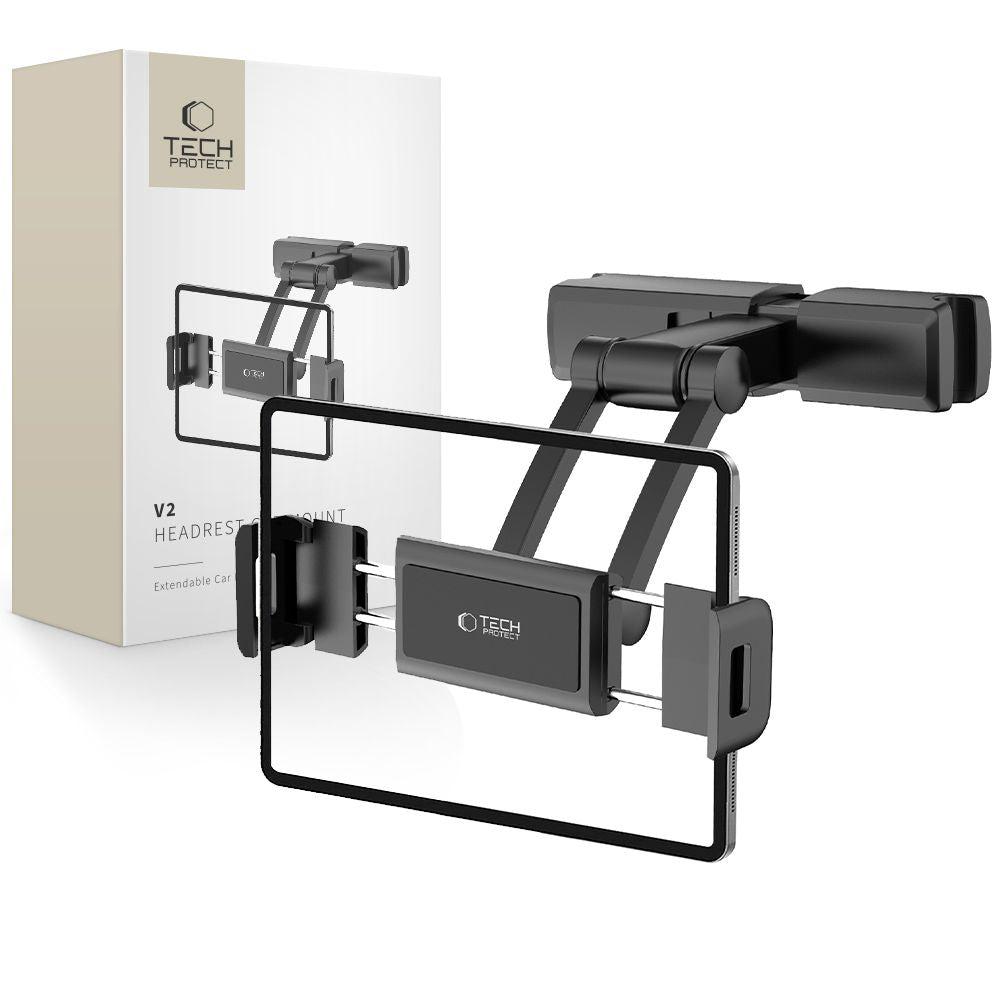 UCHWYT SAMOCHODOWY NA ZAGŁÓWEK TECH-PROTECT V2 STRETCHABLE HEADREST CAR MOUNT FOR TABLET CZARNY